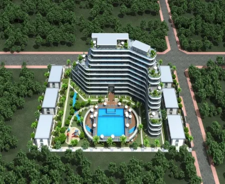 Properties in a Project with a Pool in Altintas Antalya